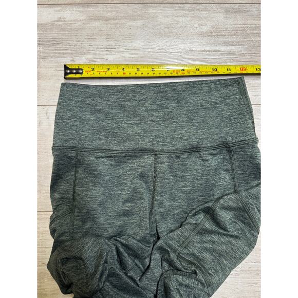 Aerie The Hugger Activewear Leggings High Waisted Pockets Green Heather MEDIUM - Picture 5 of 6